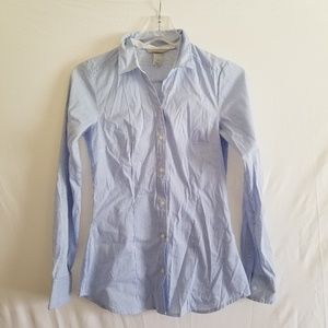 H&M Blue Pinstripe Button-Up Professional Shirt